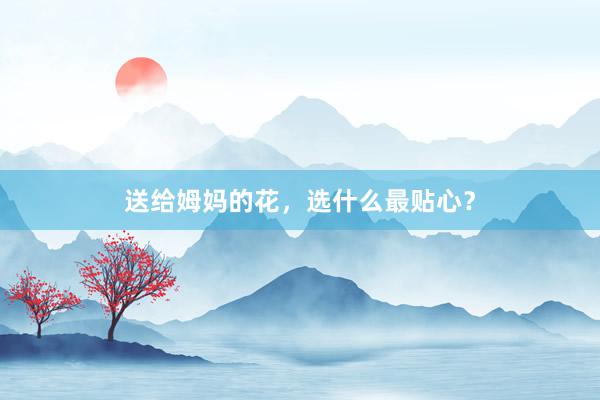 送给姆妈的花，选什么最贴心？